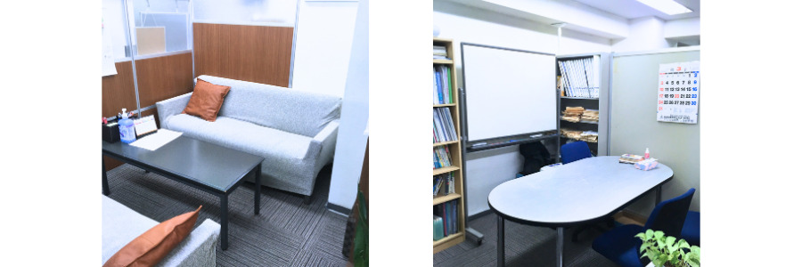 当塾の面談ブースでは中学生の様々な相談を受け付け中